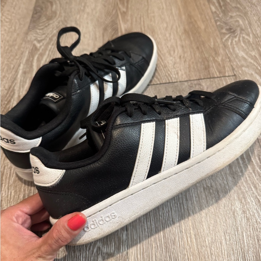 Adidas Black and White Sneakers for Everyday Comfort